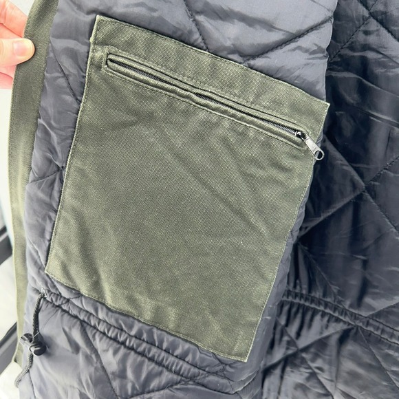 Y2K Carhartt Arctic Jacket Quilt Lined Corduroy C26 MOS Moss Green 2XL Heavy - Picture 9 of 11